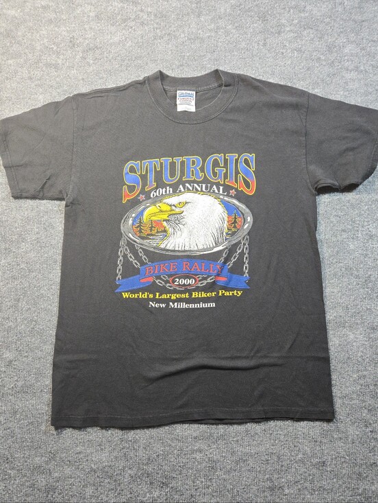 Gildan Other - Vintage 2000 Sturgis 60th Annual Bike Rally T-Shirt Men's Large Black Eagle